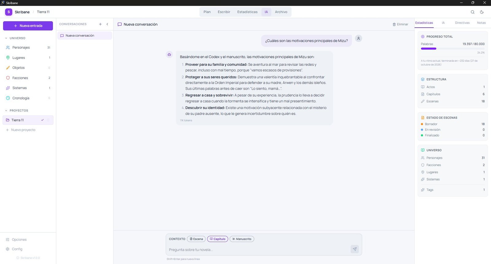 Chat IA — Skribane